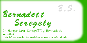 bernadett seregely business card